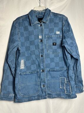 Vans Light Blue Checker Denim Shirt Jacket